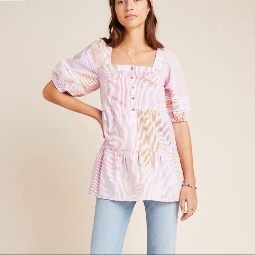 *Anthropologie Maeve Tiered Tunic Size Small